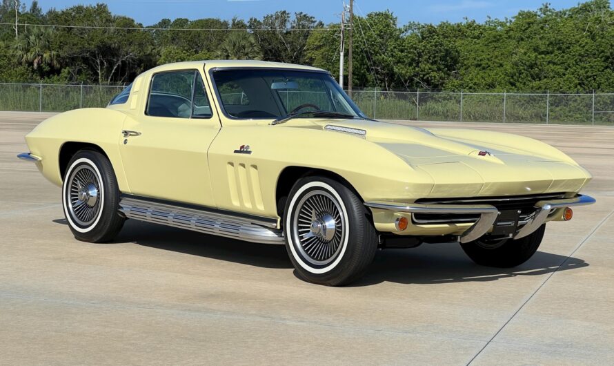 Admire The Legendary The 1965 Chevrolet Corvette Coupe 396/425 4-Speed With Extremely Luxurious Gold Color