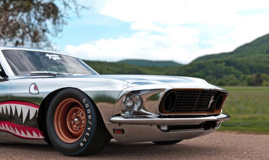 Behold the Perfect Rendering of the 1969 Ford Mustang ‘Shark Mouth’ – A Fierce Tribute to Automotive Aviation