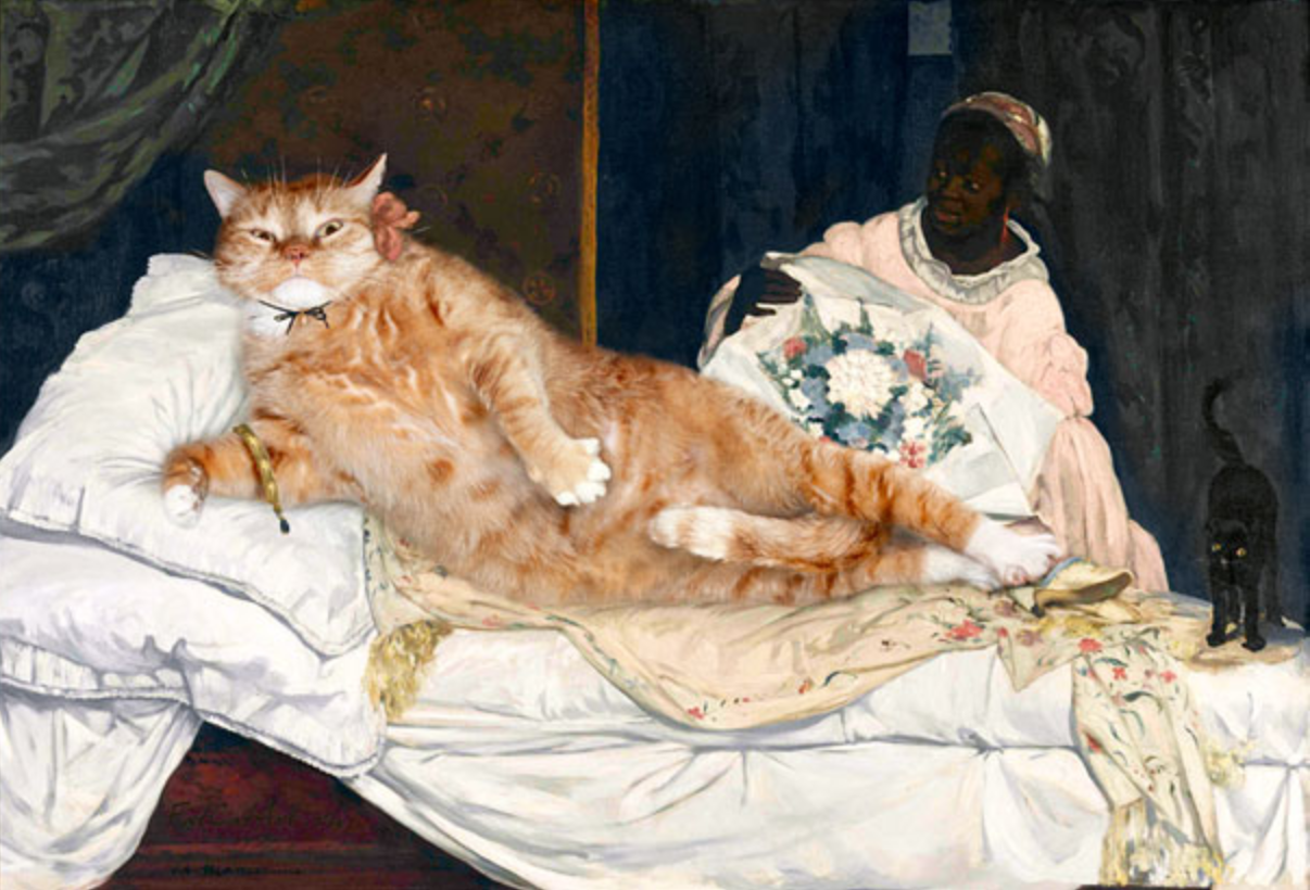 A Russian Artist’s Whimsical Twist: Fat Cat Stars in Classic Paintings