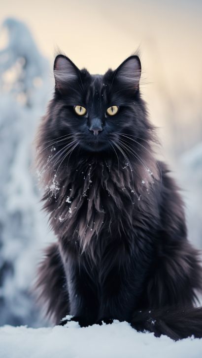 Black Norwegian Forest Cat