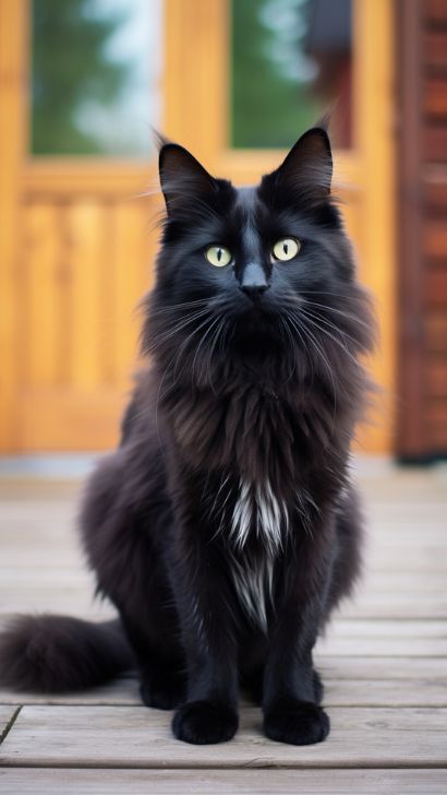 Black Norwegian Forest Cat