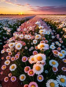 Under The Sun’s Raƴs, A Vıbrant Floral Garden Blossoms In Nature’s Colorful Kaleıdoscope