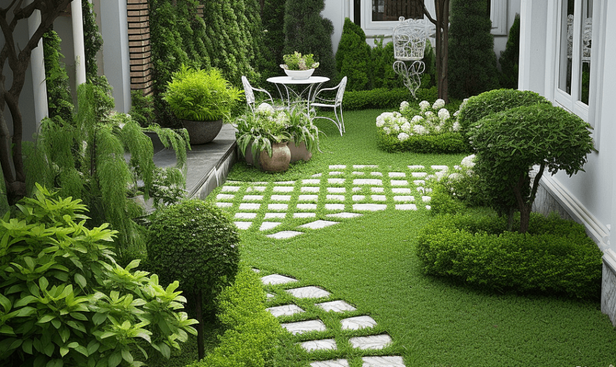 10 ideas for decorating a garden next to your house in the style of “English garden”