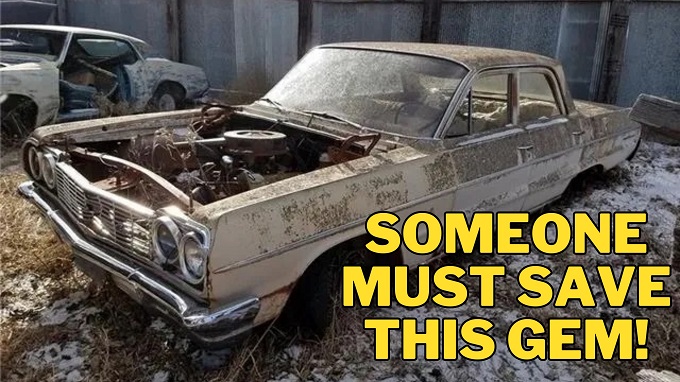 1964 Chevy Bel Air: A Remarkable Survivor with Unveiled Original V8 Power Still Intact!