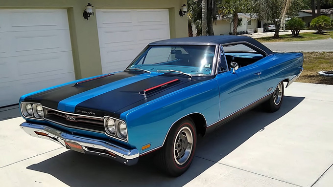 Behold the Stunning 1969 Plymouth GTX Hemi in Mesmerizing B5 Blue with a Matching Interior!