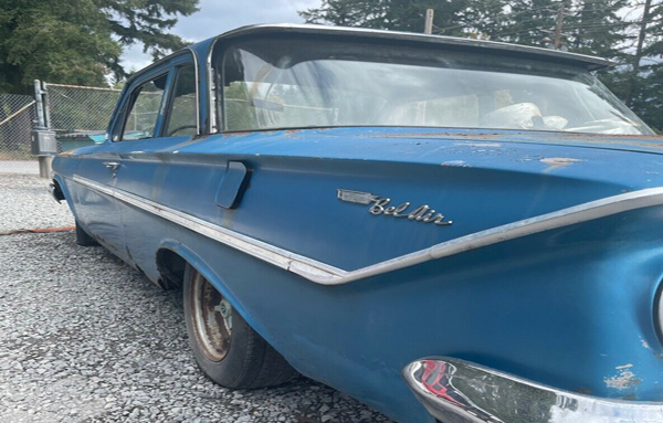 1961 Chevrolet Bel Air in Yard Conceals Unexpected Engine Power!