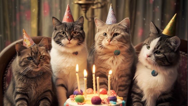 Sending Warm Birthday Wishes To These Adorable Cats 🎂🐾