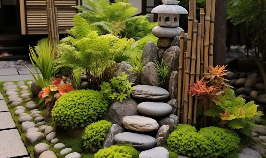 Small garden ıdeas In Japanese garden style