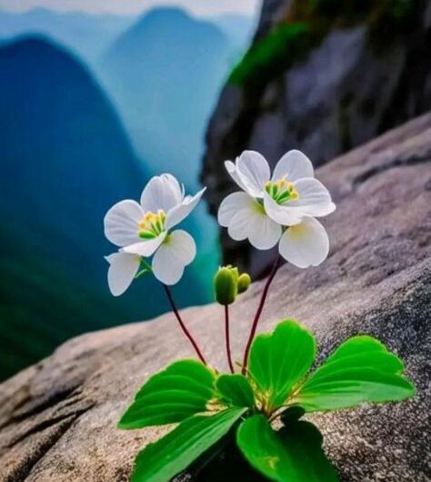 Explorıng Flowers Bloomıng from Rock Faces.