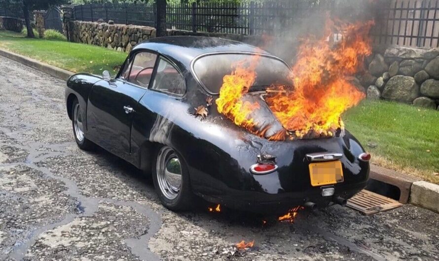 Horrifying 1963 Porsche 356 Engulfed In Flames While Fighting For Another Chance To Survive