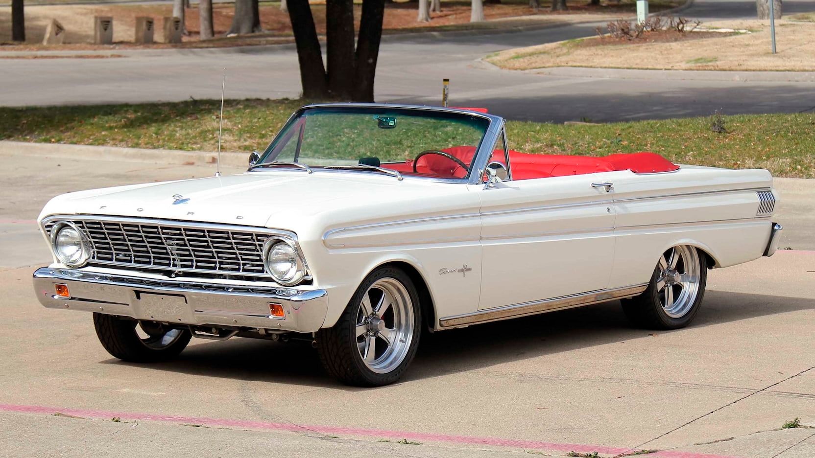 A parked 1964 Ford Falcon convertible