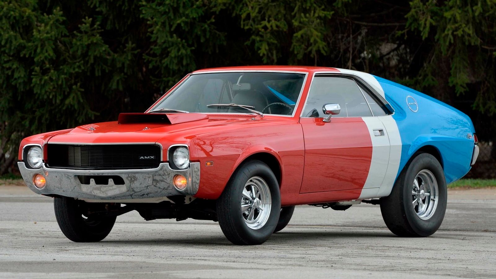 A parked 1969 AMC AMX Super Stock