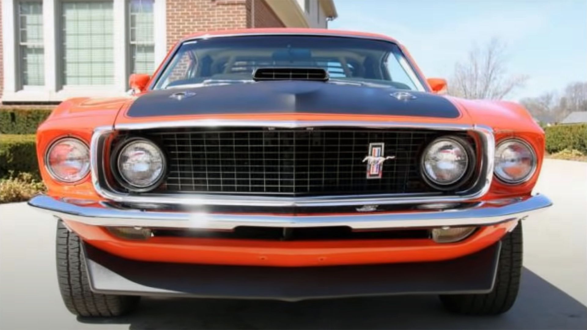 1969 Ford Mustang Mach 1 Calypso Coral front view