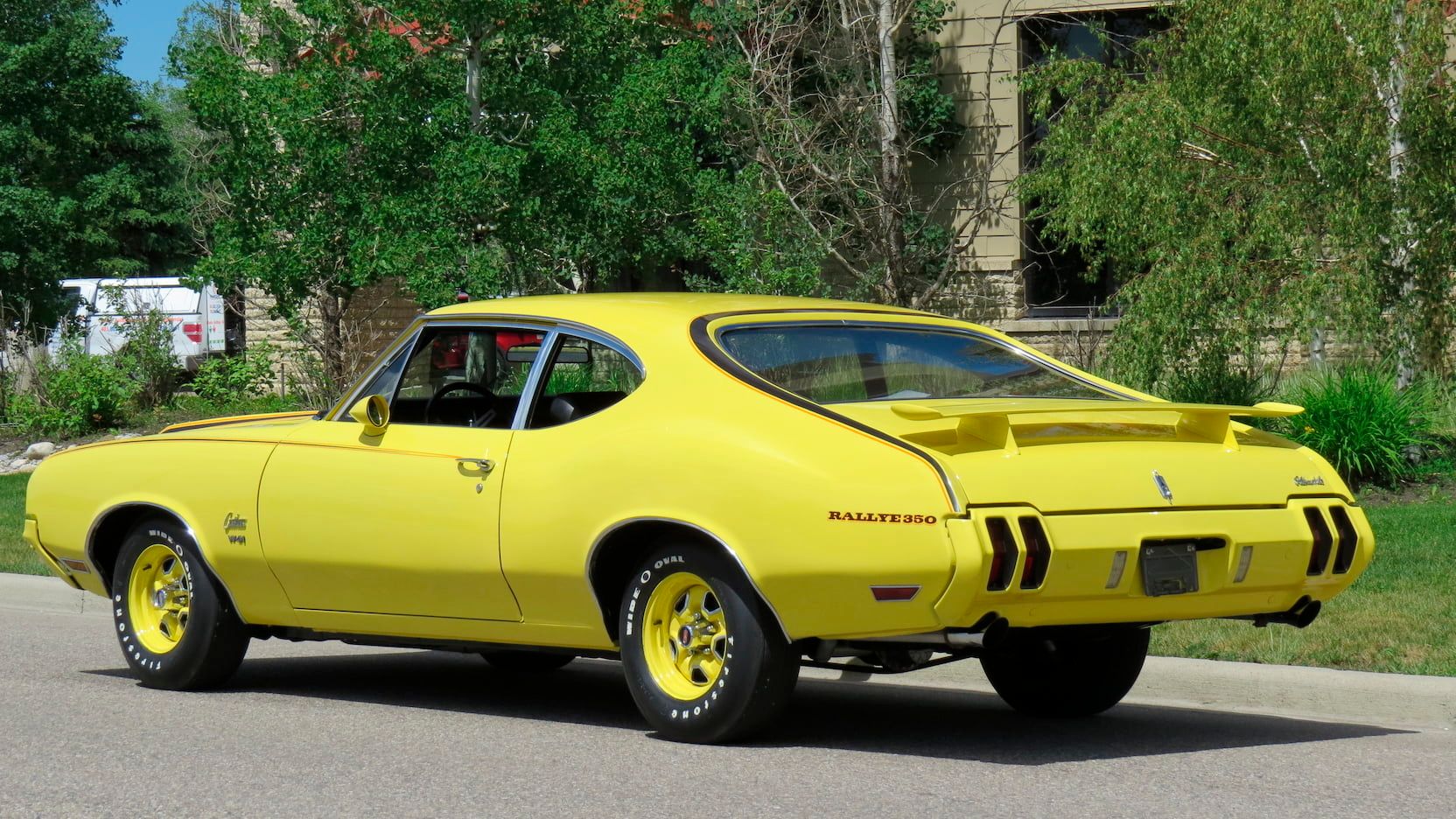 A parked 1970 Olds Rallye 350