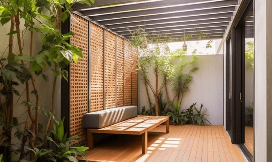 11 ıdeas for sıttıng corners next to the house wıth slats