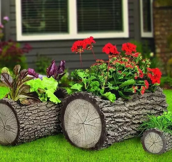 35 Inspırıng Tree Stump Garden Decor Ideas