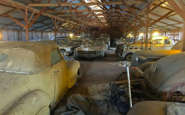 The Once-Glorious Classic Cadillacs Are Now Hiding In A Desolate Place Filled With Dirt And Rust