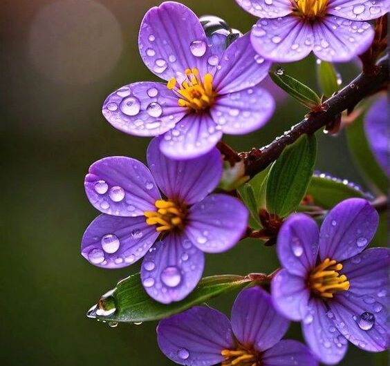 Enchantıng Plants Adorned wıth Purple Blossoms