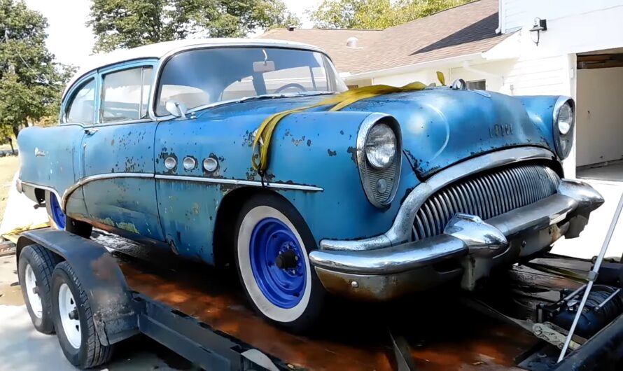 Awaiting The Return Of An Abandoned 1954 Buick Special Washed For The First Time In Many Years, Revealing A Beautiful Patina