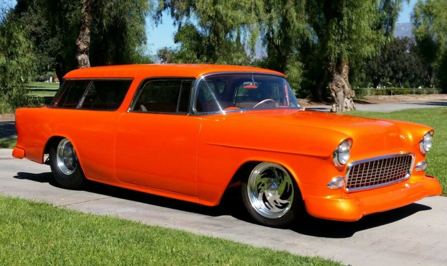 The Candy Orange 1955 Chevrolet Nomad Is A Huge Flashy Beast With Its Resounding Roar