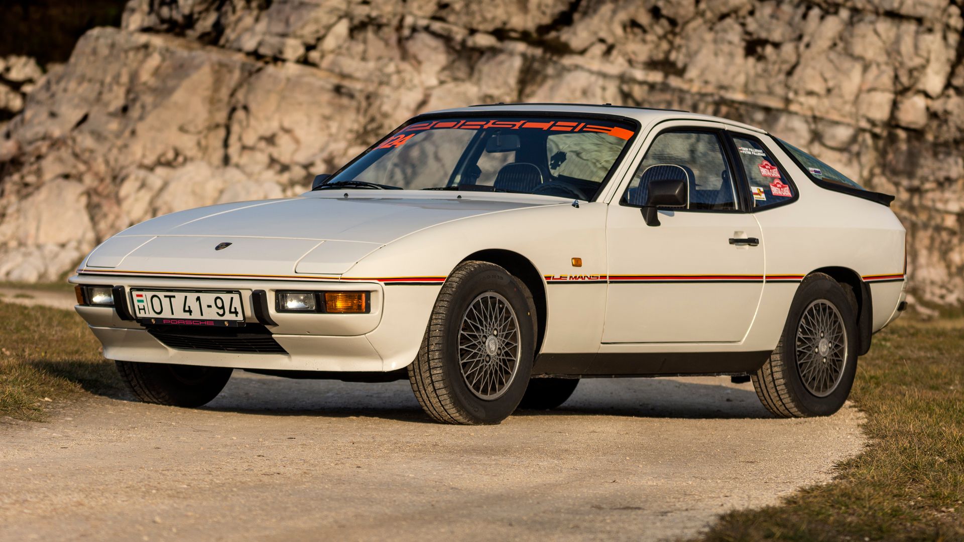 Front 3/4 of the 1980 Porsche 924 Le Mans Edition