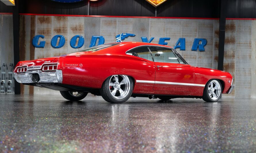 1967 Chevrolet Impala Sport Coupe in Striking Red with Upgraded V8 Commands Attention